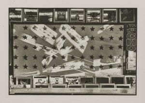 Robert Rauschenberg (American, 1925-2008), Jack Daniels from Suite 1 (America Mix-16), 1983 (detail), Boxed portfolio of 16 photogravures. 20 ½ x 26 ½ inches. Edition 7 of 40. Tampa Museum of Art, Gift of Gail and Arnold Levine, 1984.075.008. © 2019 Robert Rauschenberg Foundation. Photographer: Philip LaDeau