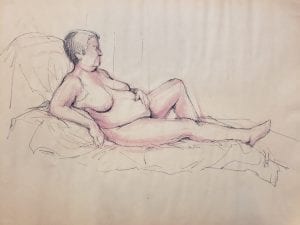 Student's figure drawing