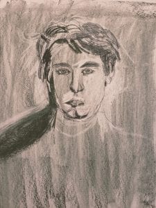 Student's portrait drawing