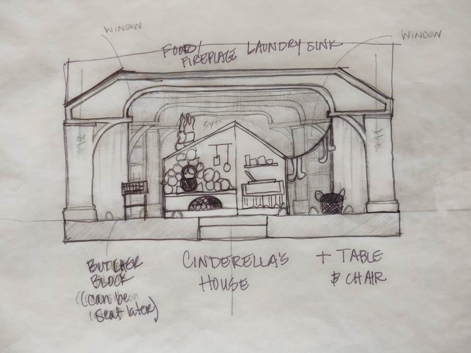 Cinderella's House Sketch- Lea Umberger