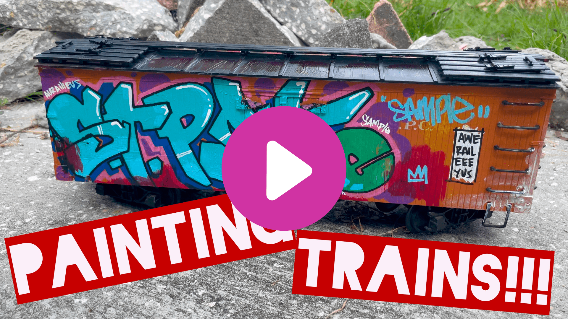 Painting TRAINS!! Aurailieus Artist Creative Pinellas