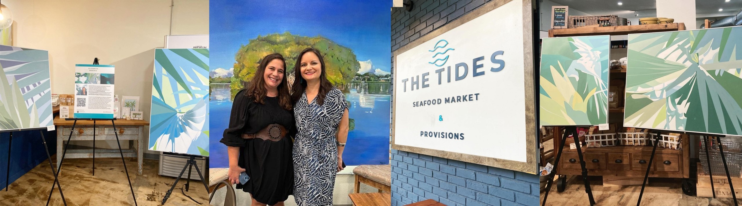 Photos from the meet and greet with artists Elizabeth Barenis and Harriet Monzon-Aguirre at The Tides market in Safety Harbor, Florida.