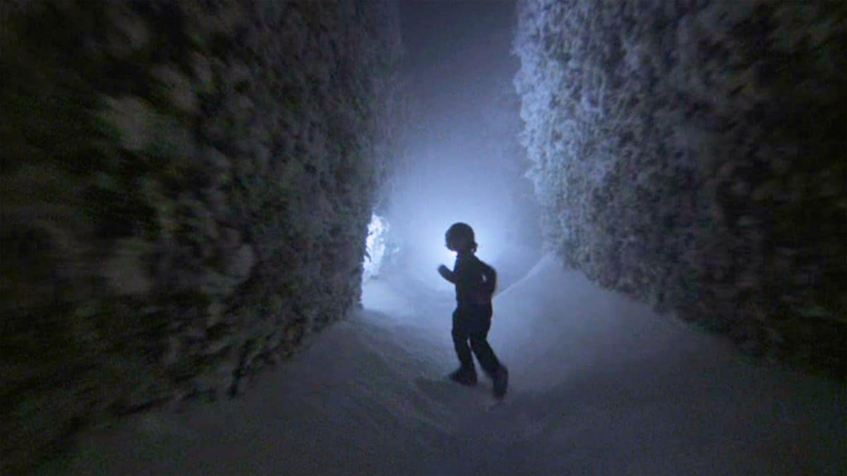 Image of the labyrinth from Stephen King and Stanley Kubrick's The Shining