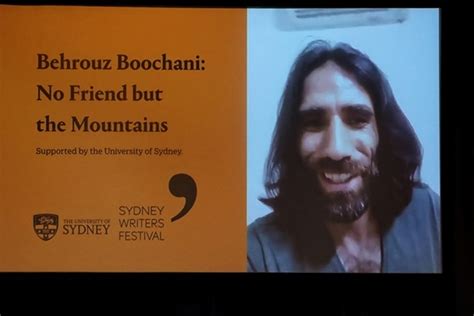 Behrouz Boochani virtually conferencing